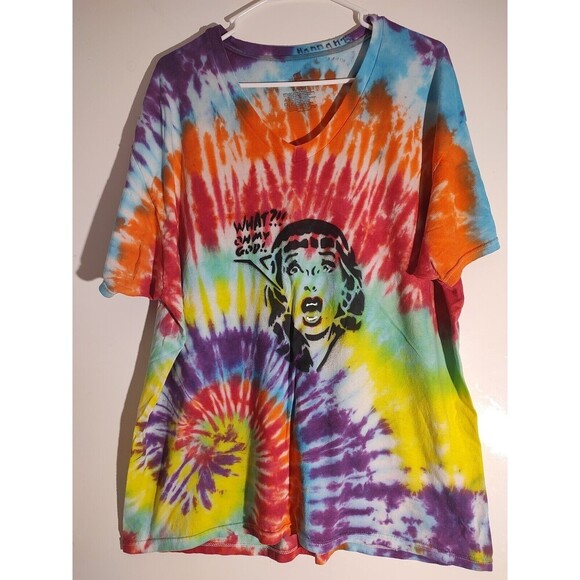Tye Dye T Shirt OMG Women Hippie Unisex Vtg Multi Color Sz XL Custom Tie Die - Picture 1 of 4